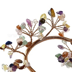 Chakra natürliche gemischte Steinsplitter Liebe Herz Baumschmuck&nbsp;DJEW-P017-B05