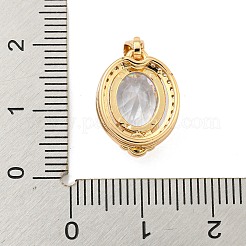 Pendenti in zirconi cubici trasparenti in micro pavè di ottone&nbsp;KK-P263-22KCG-05