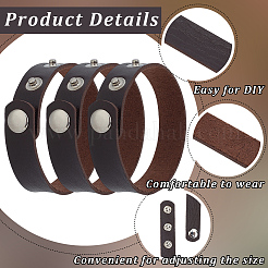 18 Stück PU-Leder-Schnapparmbänder für Damen und Herren&nbsp;BJEW-CY0001-13C