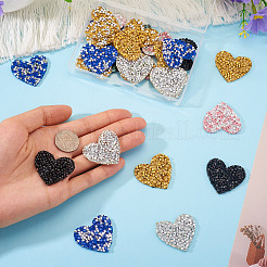 Parches termoadhesivos de poliéster con rhinestone para planchar&nbsp;FIND-TA0002-53B