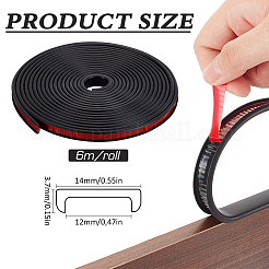 Bandes de protection des bords en tpe auto-adhésives en forme de U&nbsp;AJEW-WH0518-57D