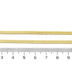 Messing flache Schlangenkette Halsketten&nbsp;NJEW-A042-02G-02