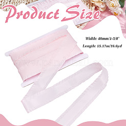 16.6 Yards Polyester-Spitzenband mit Rüschen&nbsp;DIY-ME0001-62A