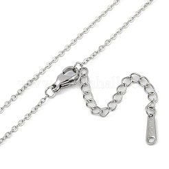 Colliers avec pendentif citrouille en acier inoxydable série Halloween 202&nbsp;NJEW-S005-01P-A
