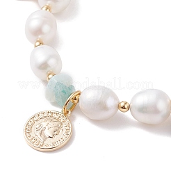 Bracciale con ciondolo a forma di stella e pesce gesù e moneta umana a tema pasquale&nbsp;X1-BJEW-TA00028