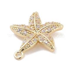 Pendentifs en zircone cubique clair en laiton&nbsp;KK-Z061-09G-01