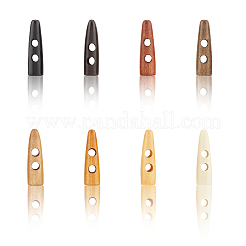 48 Stück 8 Farben 2-Loch Holzknöpfe&nbsp;WOOD-GF0002-35A