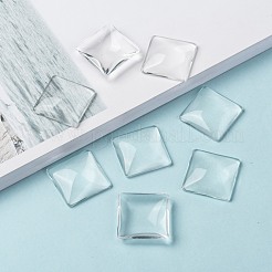 Transparentem Glas Quadrat Cabochon&nbsp;GGLA-A001-25mm