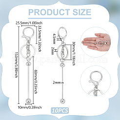 10 portachiavi con perline in lega&nbsp;FIND-UN0007-24A