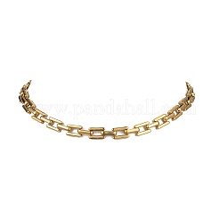 8 mm lange rechteckige Gliederketten aus Edelstahl 304 für Damen und Herren&nbsp;NJEW-JN06084