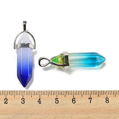 Anhänger aus Glas mit Sprühfarbe&nbsp;GLAA-H029-02P