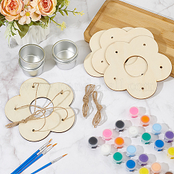 Blumen-DIY-Vogelhäuschen aus Holz&nbsp;DIY-WH0504-215