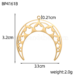 Hohle Anhänger aus Edelstahl 304&nbsp;STAS-OY012-20G