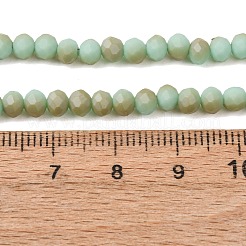 Halb Regenbogen plattierte facettierte Rondellglasperlen&nbsp;EGLA-L007-B02-4mm