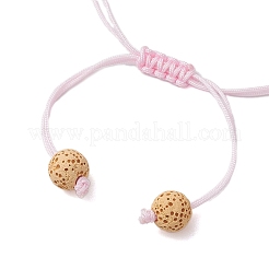 Braccialetti intrecciati con pietre laviche naturali&nbsp;BJEW-MZ00063-02