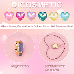 60 Stück 6 Farben Strass aufnähen&nbsp;GLAA-DC0001-05