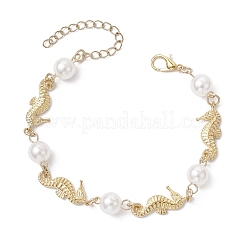 Bracciali in lega con maglie a forma di cavalluccio marino&nbsp;BJEW-JB11841