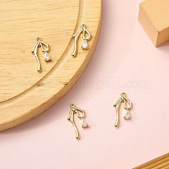 Ciondoli in ottone con micro pavé di zirconi da 4 pezzo&nbsp;KK-SZ0002-79A