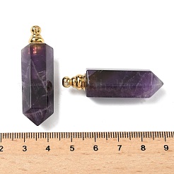 Facettierte natürliche Amethyst-Spitzanhänger&nbsp;G-H252-F01A