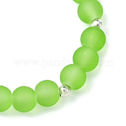 Perle di vetro trasparenti e smerigliate elastiche&nbsp;BJEW-JB11494-04