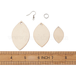 DIY-Sets zur Herstellung unfertiger Ohrringe aus Holzanhängern&nbsp;DIY-YS0001-16