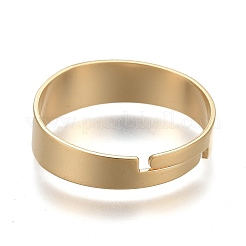 Anelli regolabili in acciaio inossidabile 201 con fascia liscia&nbsp;STAS-P249-26A-G