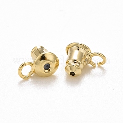 Dadi per le orecchie in ottone placcato a cremagliera&nbsp;KK-C236-01A