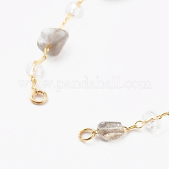 Nuggets natürliches Labradorit Perlenarmband Herstellung&nbsp;AJEW-JB00953-04