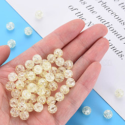 Perles en acrylique transparentes craquelées&nbsp;MACR-S373-66-N01