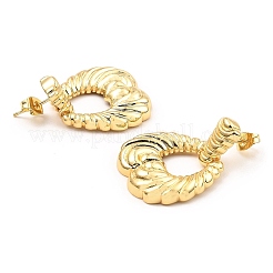 Aretes colgantes de latón chapado en rejilla&nbsp;EJEW-M223-12G