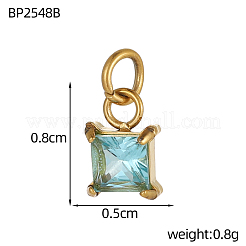 Ciondoli in acciaio inossidabile 304 con zirconi cubici&nbsp;STAS-OY003-97G