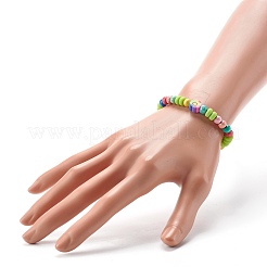 Naturholz runde Perlen Stretch Armbänder für Kinder&nbsp;BJEW-JB06640