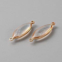 Verbindungsanhänger aus weißem Muschelpapierharz&nbsp;KK-WH0031-82KCG-01