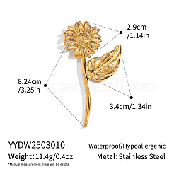 Broches tournesol en acier inoxydable 304&nbsp;NK4193