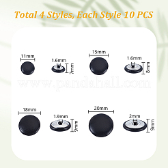 40 Stück 4 Stile 1-Loch-Pu-Lederknöpfe&nbsp;DIY-GA0008-32