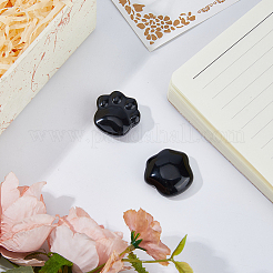 2 Stück natürliche Obsidian geschnitzte Figuren Statuen für Home Office Desktop-Dekoration&nbsp;G-FH0002-75A