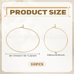 10 paio di orecchini a cerchio in ottone&nbsp;EJEW-LP0008-056