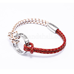 Ring-Armbänder aus Aluminium&nbsp;BJEW-F352-17P-02