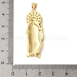 Placage en rack en laiton micro pavé de zircones cubiques transparentes&nbsp;KK-C067-02A-G