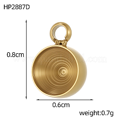 Cabochon-Fassungen für Anhänger aus Edelstahl 304&nbsp;STAS-OY009-06G