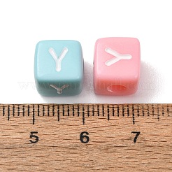 Perles européennes en acrylique opaque&nbsp;AC-CBA7A73-01Y