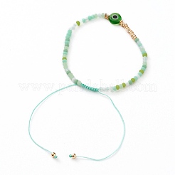 Nylon regolabile bracciali intrecciati cavo di perline&nbsp;BJEW-JB05792-04