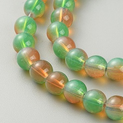 Brin de perles de verre imitation jade&nbsp;GLAA-WH0038-07H