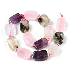 Natürliche Rosenquarz & Prehnit & Quarzkristall & Amethyst Perlenstränge&nbsp;G-C098-A24-01