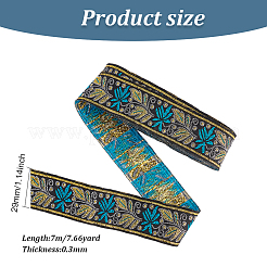Rubans de polyester de broderie de style ethnique&nbsp;OCOR-WH0067-74G