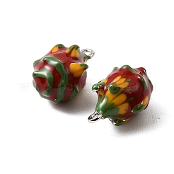 Breloques d'émail en laiton&nbsp;KK-K351-60B-P