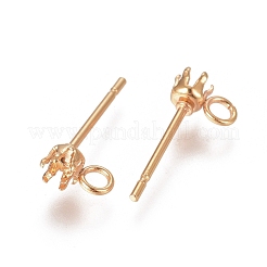 Configuración de aretes tipo botón de acero inoxidable 304&nbsp;X-STAS-L238-026G-G