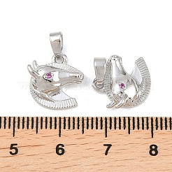 Charms in ottone con micro pavé di zirconi rosa intenso&nbsp;KK-G549-07P