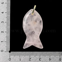 Pendentifs de quartz rose naturel&nbsp;G-Z102-02G-09
