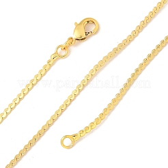1.5 mm dicke Serpentinenketten aus Messing mit Gestellbeschichtung für Damen und Herren&nbsp;MAK-L044-12G